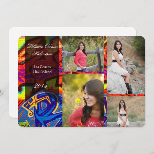 5x7グラフィティ絵を描エアブラシの上級発表 案内状 (正面/裏面)