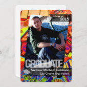 5x7グラフィティ絵を描エアブラシの上級発表 案内状 (正面/裏面)