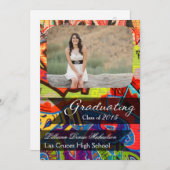 5x7グラフィティ絵を描エアブラシの上級発表 案内状 (正面/裏面)