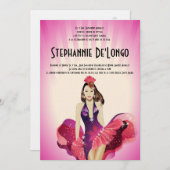 5x7グラモールガールキンセアニェラ誕生日招待状 招待状 (正面/裏面)