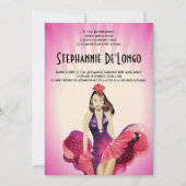 5x7グラモールガールキンセアニェラ誕生日招待状 招待状 (正面)