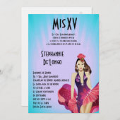 5x7グラモールガールキンセアニェラ誕生日招待状 招待状 (正面/裏面)