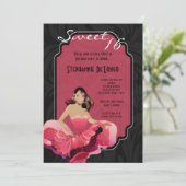 5x7グラモールガールスウィート16誕生日招待状 招待状 (スタンド正面)