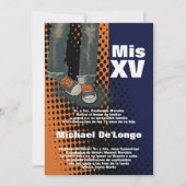 5x7グランジなスニーカーのキンセアニェラの誕生日の招待状 招待状 (正面)