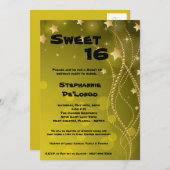 5x7グリッツグリッタースウィート16誕生日招待状 招待状 (正面/裏面)