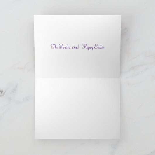 5x7グリーティングカード。ハッピーイースターアルパカ サンキューカード (内部)