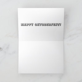 5x7グリーティングカード。ハッピーオクトーバーフェスト。キリン・ギ サンキューカード