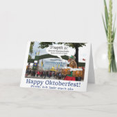 5x7グリーティングカード。ハッピーオクトーバーフェスト。キリン・ギ サンキューカード (正面)
