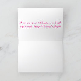 5x7グリーティングカード。ハッピーバレンタインデー。 doe/me サンキューカード