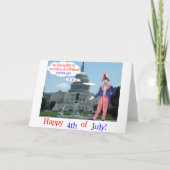 5x7グリーティングカード。幸せ4th.ラット/アンクルサム サンキューカード (正面)