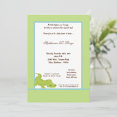 5x7グリーンアリゲータベビーシャワー招待状 招待状 (スタンド正面)