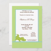 5x7グリーンアリゲータベビーシャワー招待状 招待状 (正面/裏面)