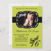5x7グリーンバンドフォトスイート16誕生日招待状 招待状 (正面)
