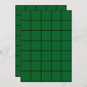 5x7グリーン紙グリッドマップ 招待状 (正面/裏面)
