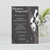 5x7グレーシルバーマスカレードクリスマス招待状 招待状 (スタンド正面)