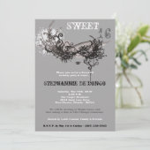 5x7グレーマスカレードスウィート16誕生日招待状 招待状 (スタンド正面)
