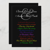 5x7ゲイのRainbow LGBT結婚プライド基本紙 招待状 (正面/裏面)