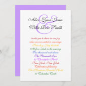 5x7ゲイのRainbow LGBT結婚プライド基本紙 招待状 (正面/裏面)