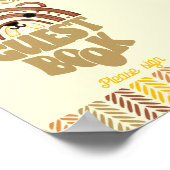 5x7ゲストブックボホウッドランドベア誕生日 ポスター (角)