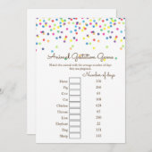 5x7サイズのスプリンクルベビーシャワーゲーム 招待状 (正面/裏面)