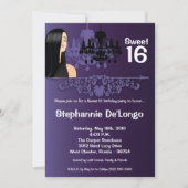 5x7サッシガールスウィート16誕生日招待状 招待状 (正面)