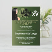 5x7サッシーガールキンセアニェラ誕生日招待状 招待状 (スタンド正面)