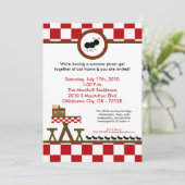 5x7サマータイムピクニックバーベキュー招待状 招待状 (スタンド正面)