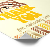 5x7サンキューボホーウッドランドベア誕生日 ポスター (角)