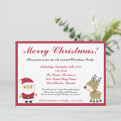 5x7サンタルドルフレインデクリスマスパーティの招待状 招待状 (スタンド正面)