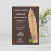 5x7サーファーのベビーの波板ベビーシャワーの招待状 招待状 (スタンド正面)