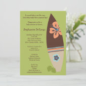 5x7サーファーベビーサーフボードベビーシャワー招待状 招待状 (スタンド正面)