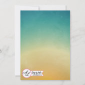 5x7シニアアナウンスメントビーチサンセットパームツリーStr 案内状 (裏面)