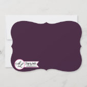 5x7シニアアナウンスメントプラムパープルバラ金ゴールド地域 案内状 (裏面)