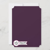 5x7シニアアナウンスメントプラムパープルバラ金ゴールド地域 案内状 (裏面)