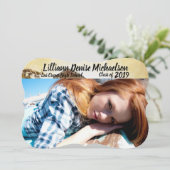 5x7シニア発表サンセットバーンドカントリー素朴 案内状 (スタンド正面)