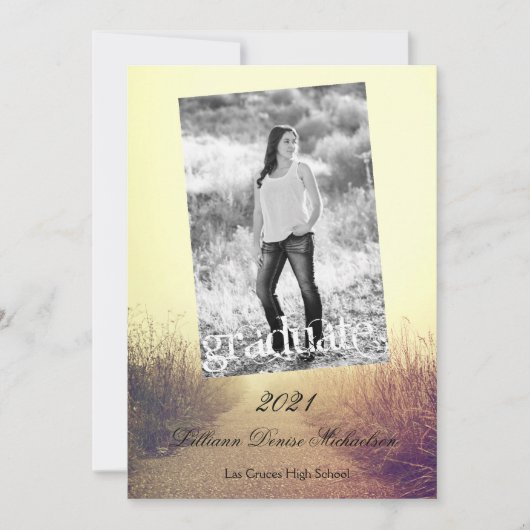 5x7シニア発表日の出の通路Pa 案内状 (正面)