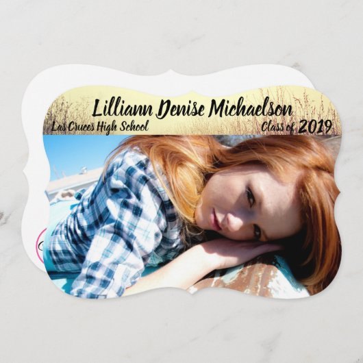 5x7シニア発表日の出の通路Pa 案内状 (正面/裏面)