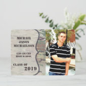 5x7シニア発表陸軍OCP迷彩柄ユニフォーム迷彩柄 案内状 (スタンド正面)