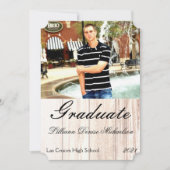 5x7シニア・アナウンスメントが田舎の田舎風のウェストをブート 案内状 (正面)