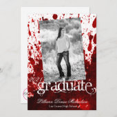 5x7シニア·アナウンス·ブラッド·（ばちゃばちゃ）跳ねるVampire得 案内状 (正面/裏面)