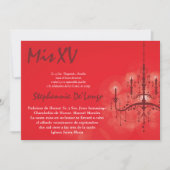 5x7シャンデリアキンセアニェラ誕生日招待状 招待状 (正面)