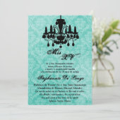 5x7シャンデリアキンセアニェラ誕生日招待状 招待状 (スタンド正面)