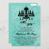 5x7シャンデリアキンセアニェラ誕生日招待状 招待状 (正面/裏面)