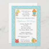 5x7シーライフ海魚ベビーシャワー招待状 招待状 (正面/裏面)