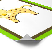 5X7ジャガージャングル動物ウォールアート ポスター (角)