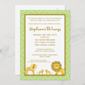 5x7ジャングルタイガーガールツインズベビーシャワー招待状 招待状 (正面/裏面)