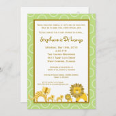 5x7ジャングルボーイギル三つ子の赤ちゃんシャワー招待状 招待状 (正面/裏面)