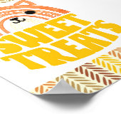 5x7スイーツボホーウッドランドキツネ誕生日デザート ポスター (角)