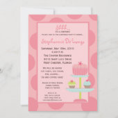 5x7スイートトリートカップケーキ誕生日パーツ招待状 招待状 (正面)