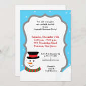 5x7スノー雪だるま招待状 招待状 (正面/裏面)